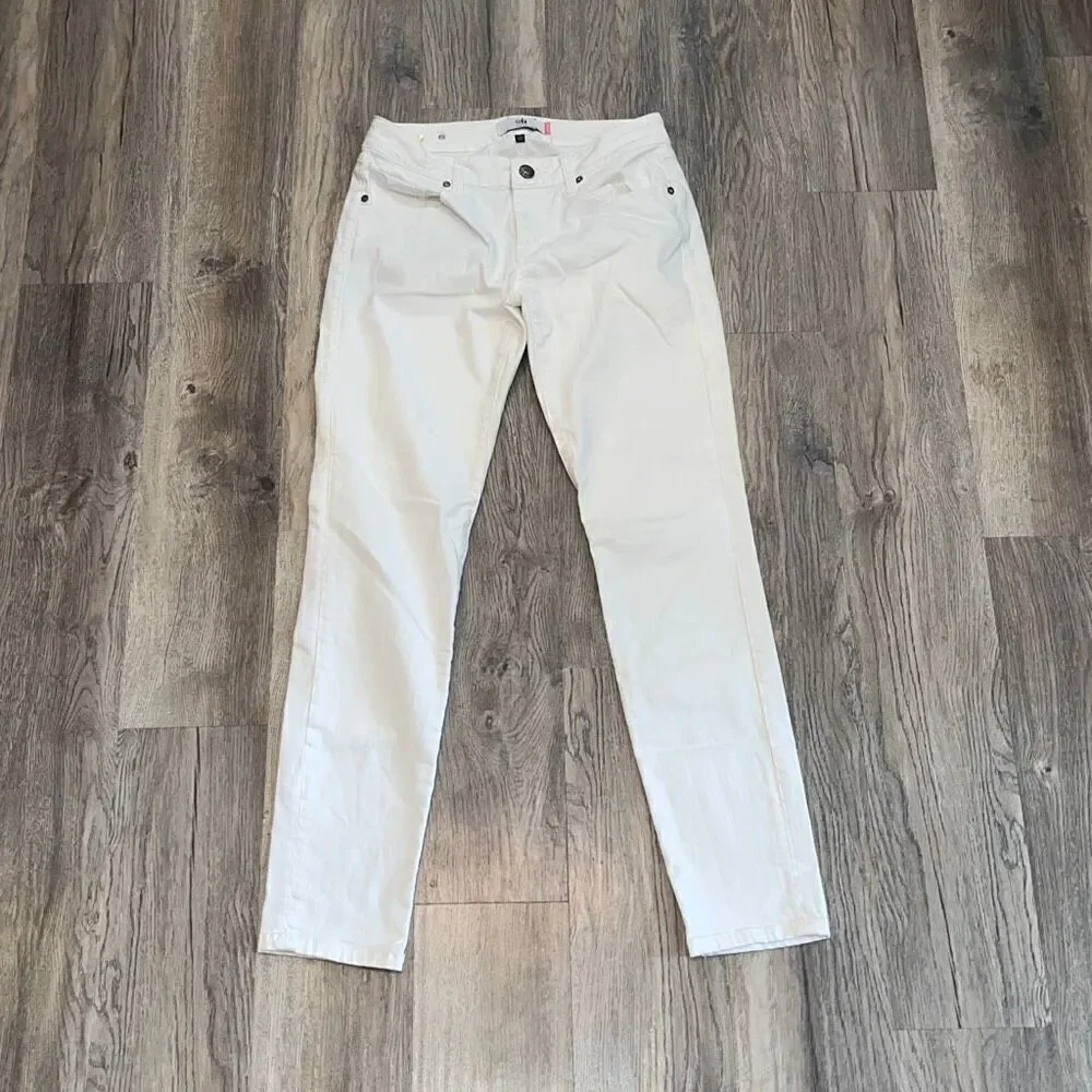 CAbi Slimmie White Denim Jean‎ Pant Size 2 #5088